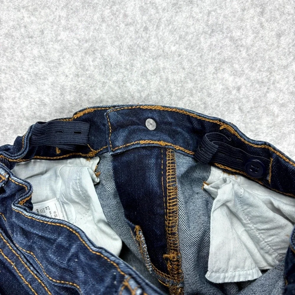 GAP Jeans Girls 10 Blue Denim Dark Wash Single Stretch Classic 5 Pocket Slim Fit